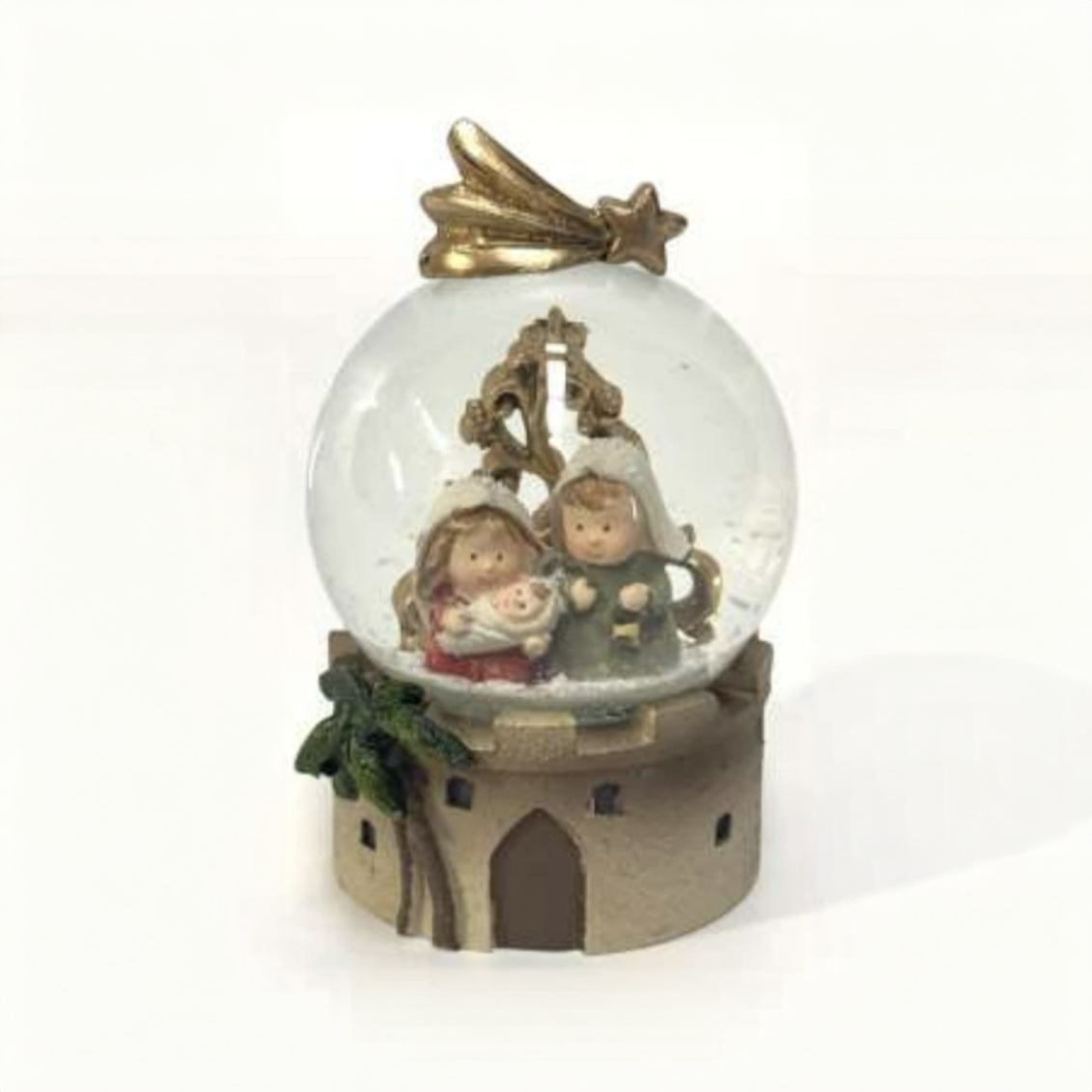 GLOBO PRESPEIO C/ESTRELA CADENTE  TAUPE 6,5CM