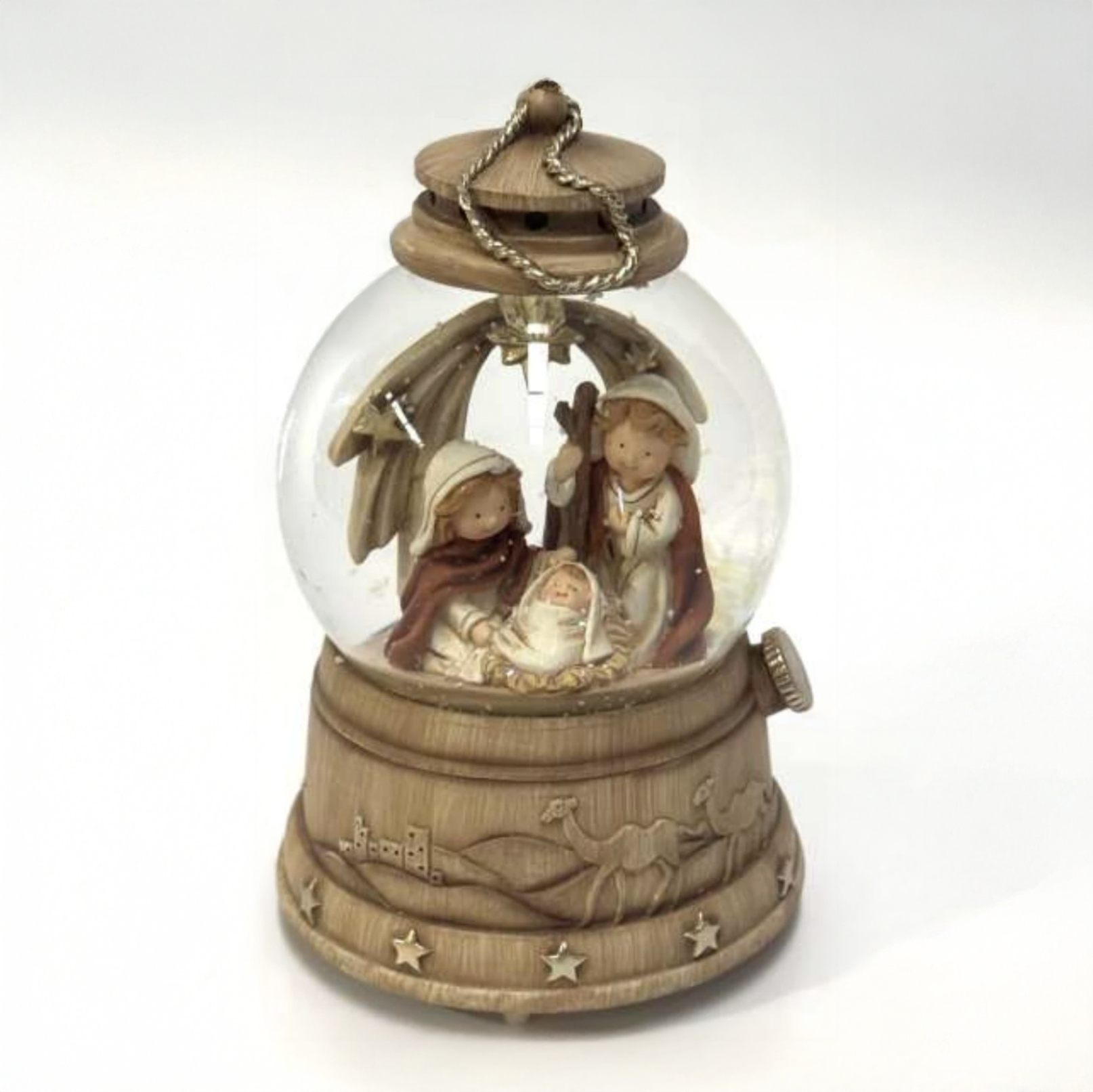 GLOBO C/ PRESEPIO E MUSICA 6,5CM