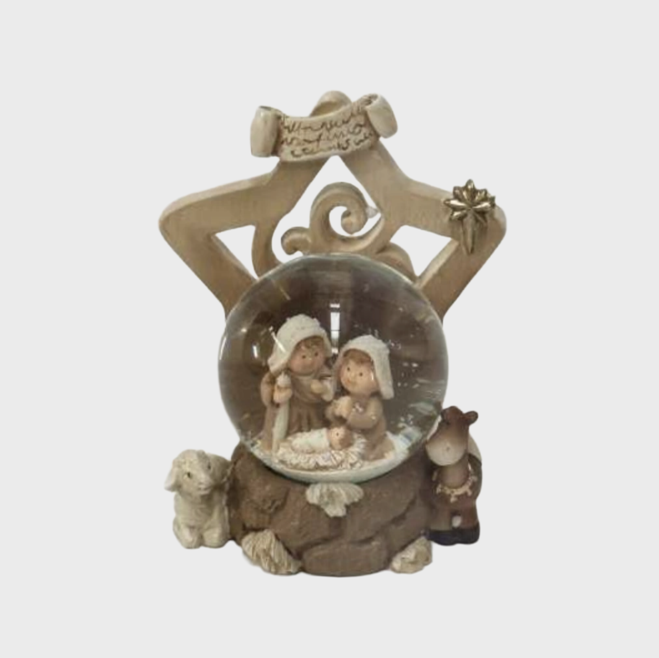 GLOBO PRESPEIO C/ESTRELA TAUPE 6CM